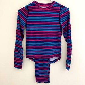 GUC Terramar REI Girls Striped Base Layer Set Size Small 6 - 8